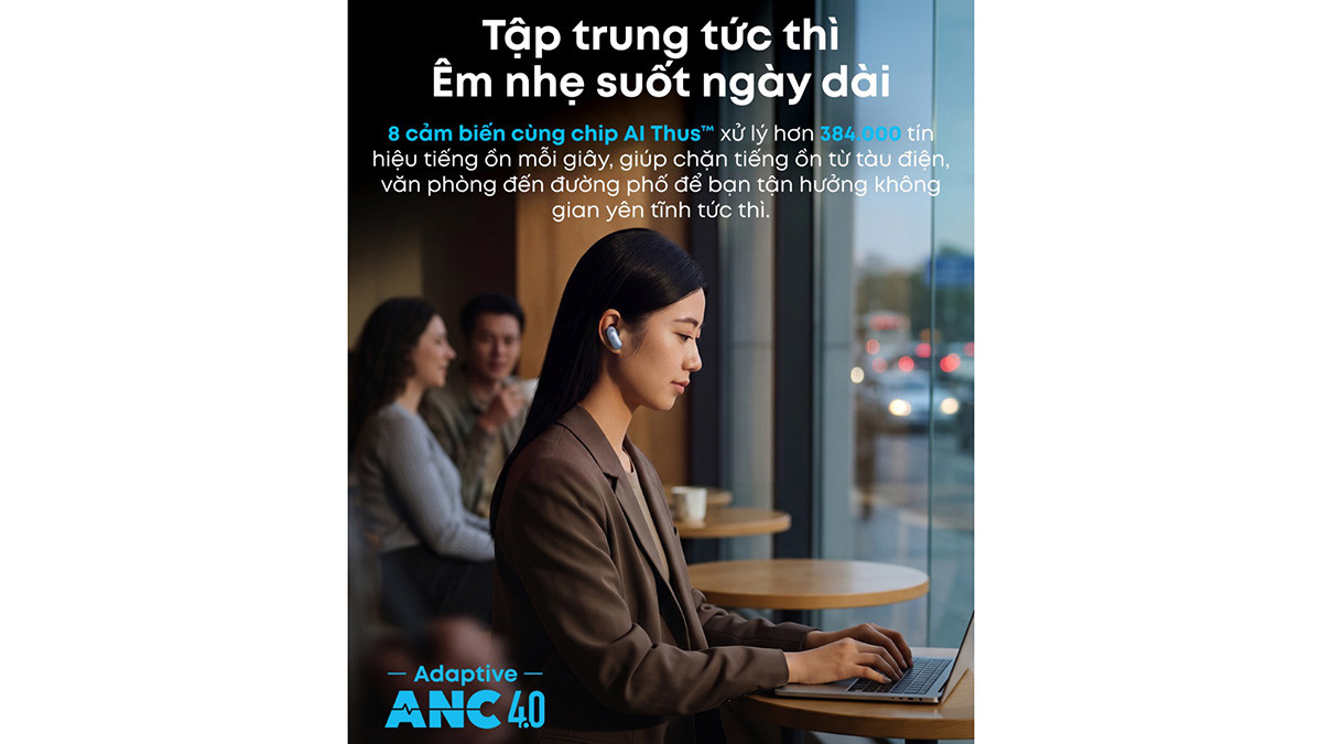 Hộp sạc tích hợp màn hình AMOLED và tính năng ghi âm thông minh