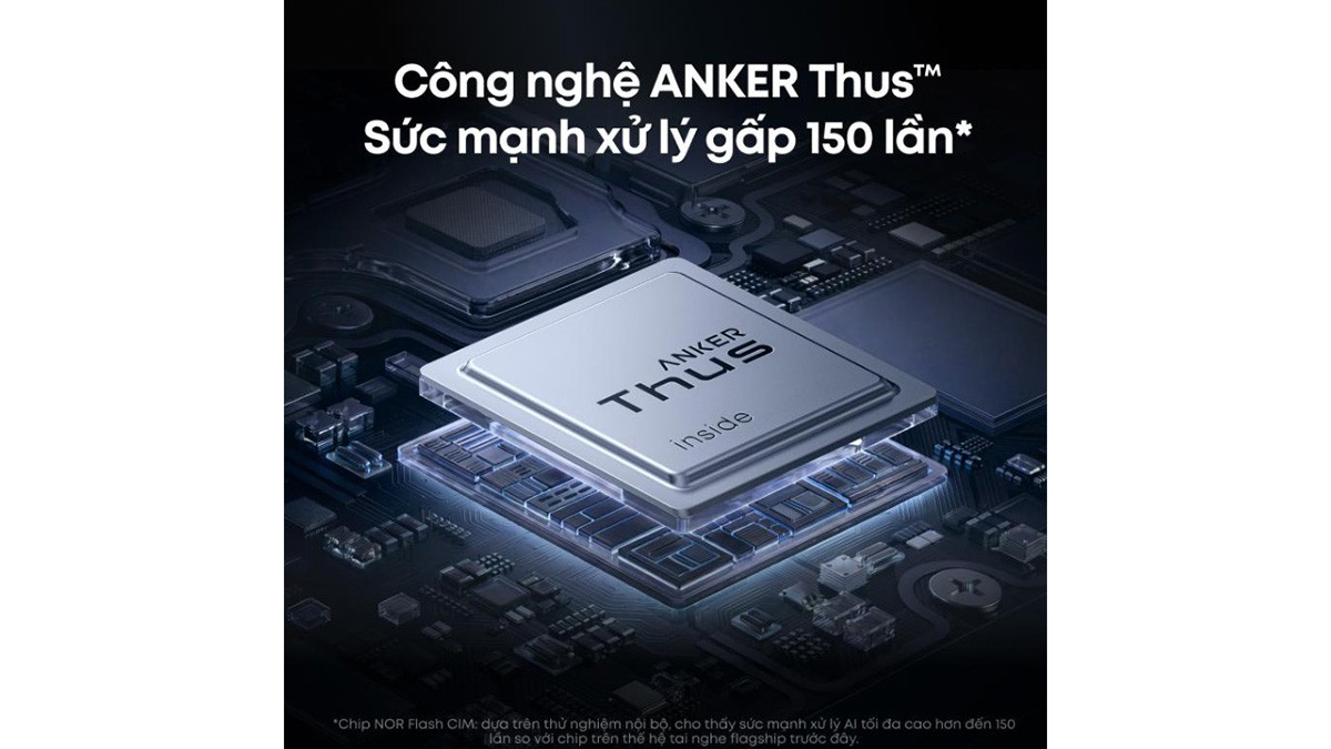 Cận cảnh kiến trúc chip AI THUS trên tai nghe Anker mới