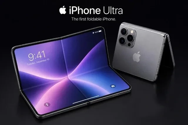 Minh họa thiết kế iPhone màn hình gập thế hệ mới của Apple