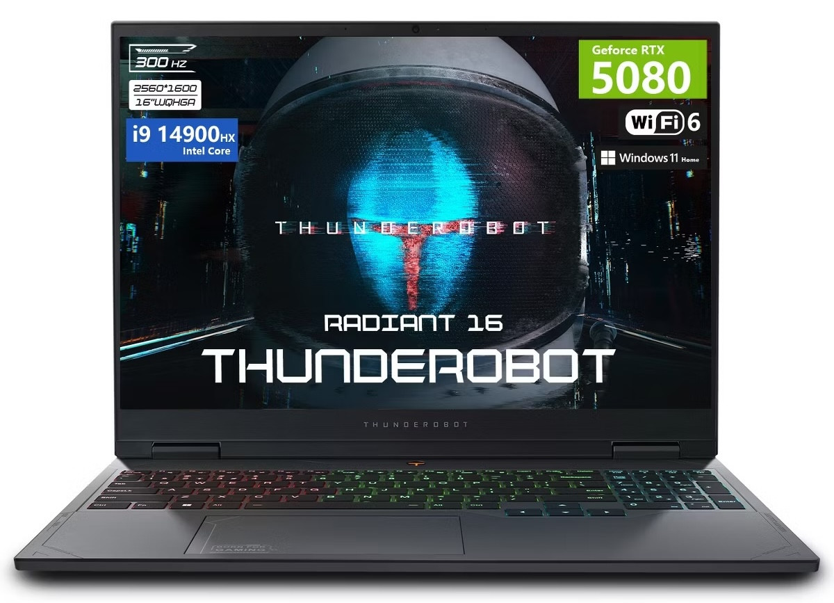 Laptop gaming Thunderobot Radiant 16 với RTX 5080 và 64GB RAM đang được giảm giá 40%