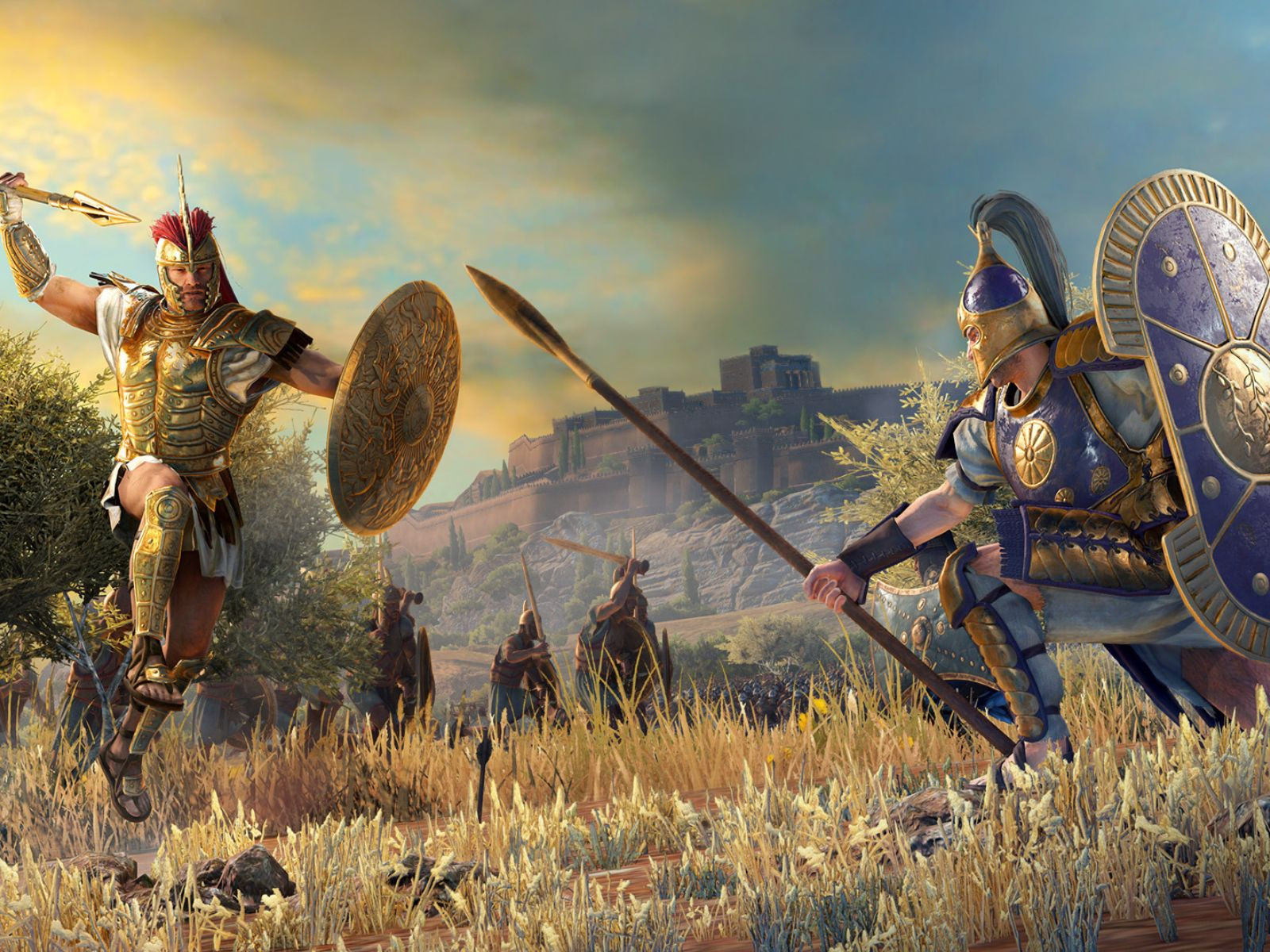 Trận đấu giữa hai anh hùng trong A Total War Saga: Troy.