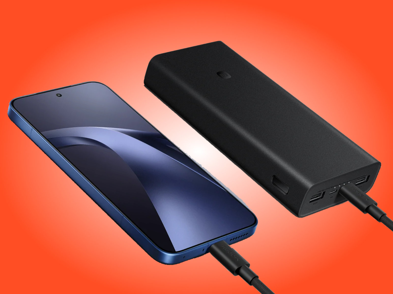 Xiaomi Power Bank 20000 22.5W phiên bản quốc tế với vỏ nhựa vân tia lửa