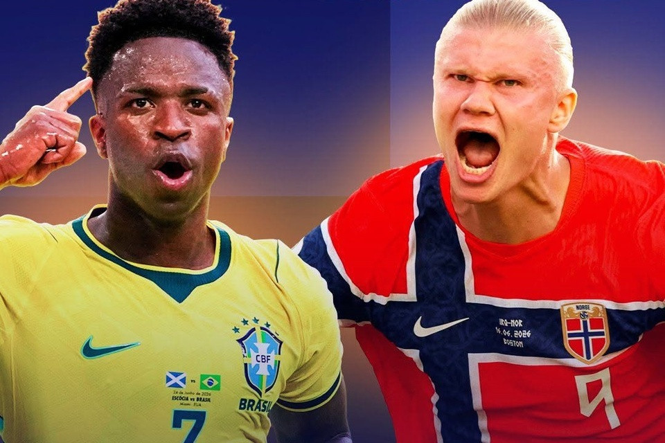 Trận đấu giữa Brazil và Na Uy tại vòng 16 đội World Cup 2026
