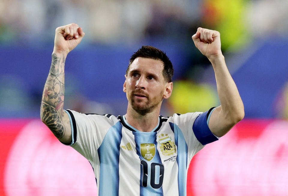 Lionel Messi và các đồng đội ăn mừng sau chiến thắng nhọc nhằn trước Cape Verde tại World Cup 2026.