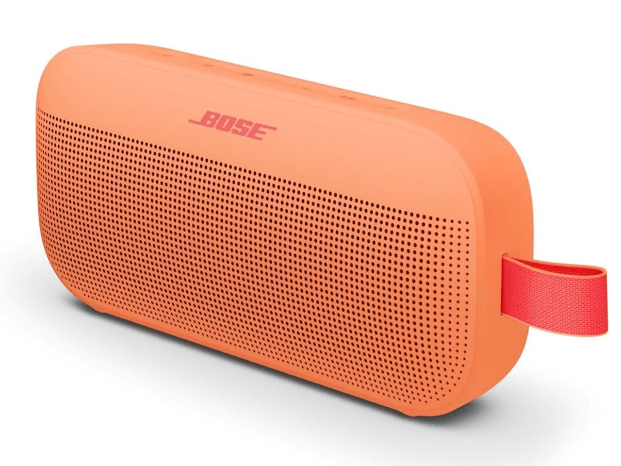 Loa Bose SoundLink Flex thế hệ 2 phiên bản màu Sunset Peach với thiết kế bền bỉ.