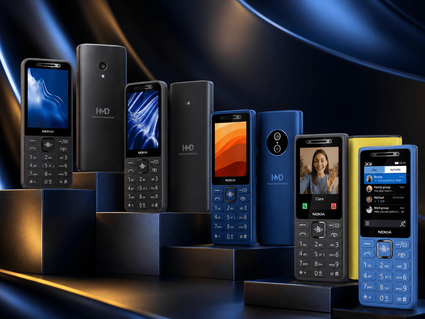 HMD Global ra mắt 4 mẫu điện thoại Nokia phổ thông mới tích hợp AI