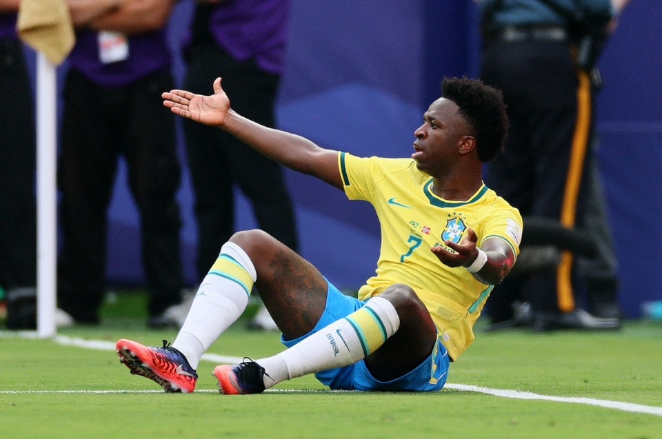 Vinicius Junior thi đấu thất vọng trong trận thua Na Uy tại World Cup 2026