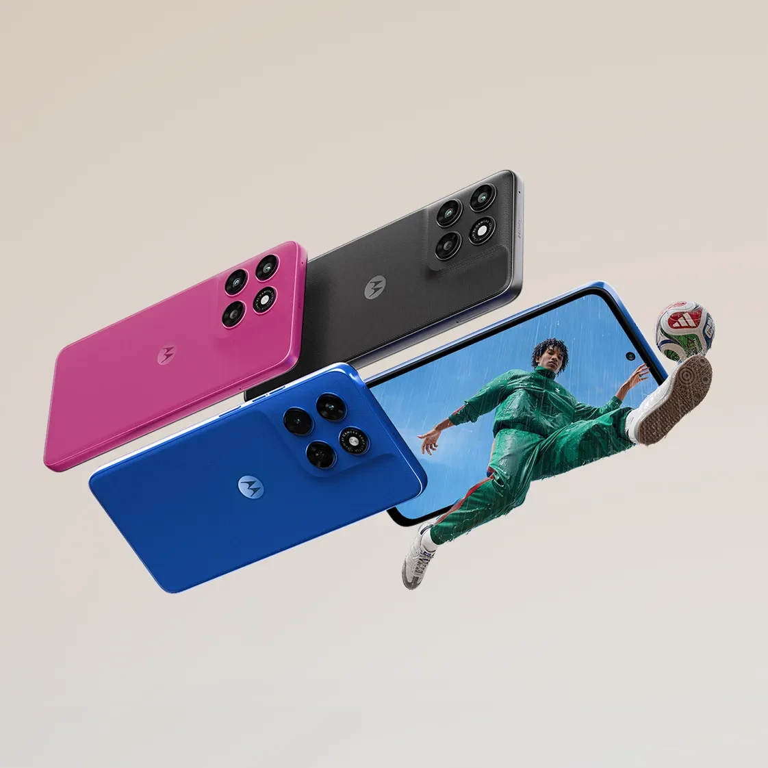 Các phiên bản màu sắc của Moto G77 Power bao gồm xanh, đỏ và xanh lá.