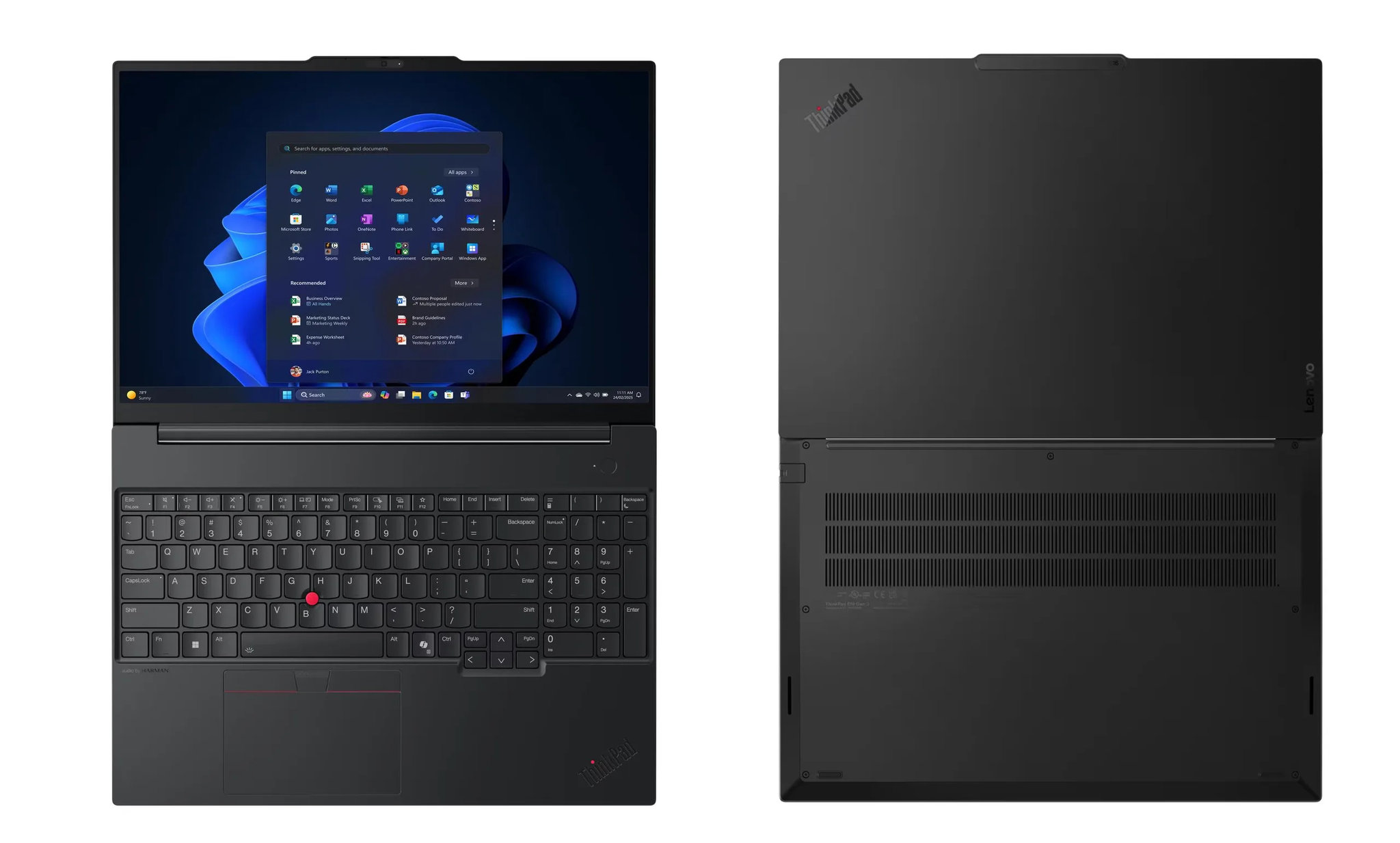 Cận cảnh các cổng kết nối trên ThinkPad E16 Gen 4 AMD.