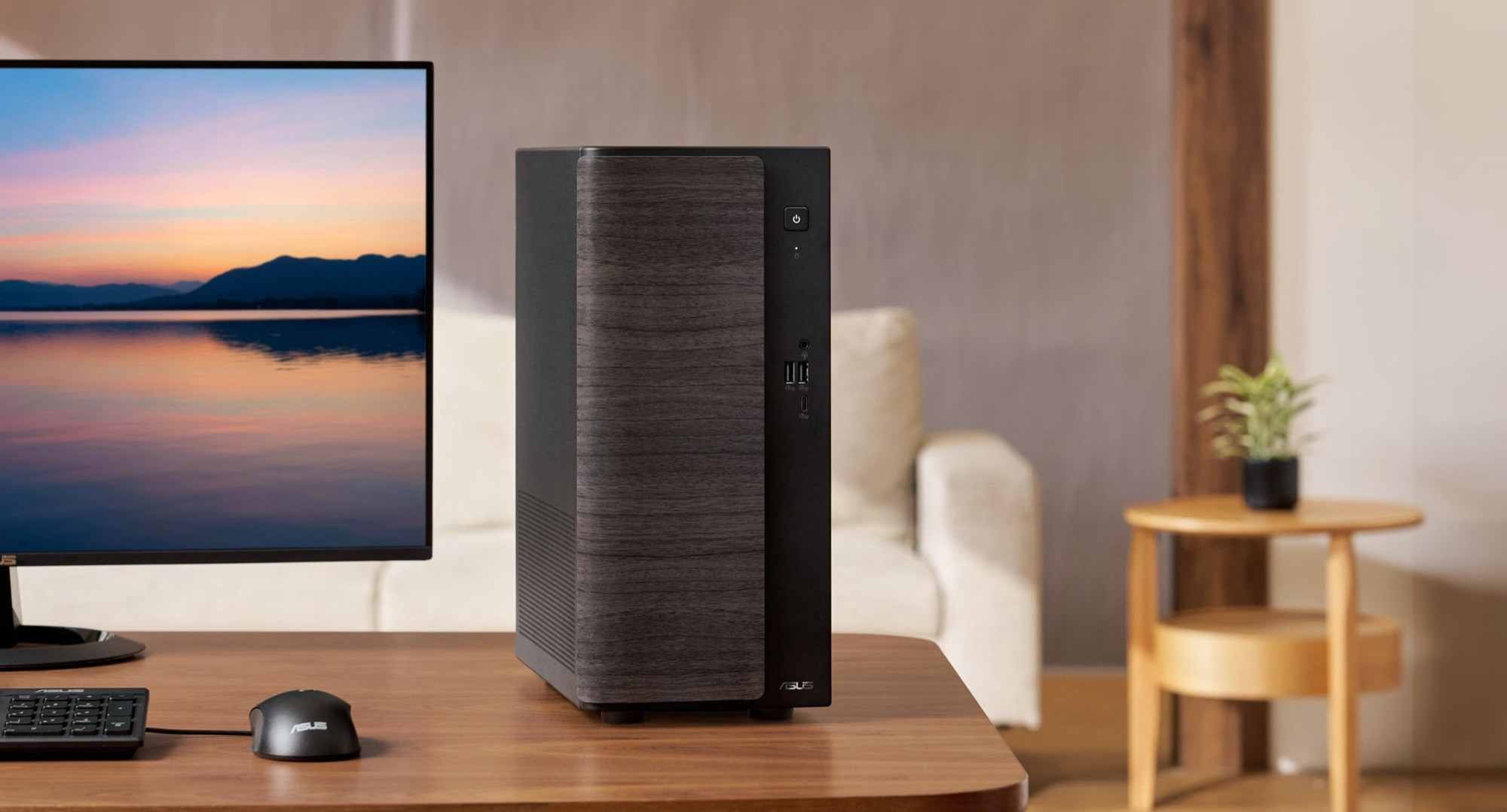 Các cổng kết nối phía sau của Asus V500 Mini Tower.