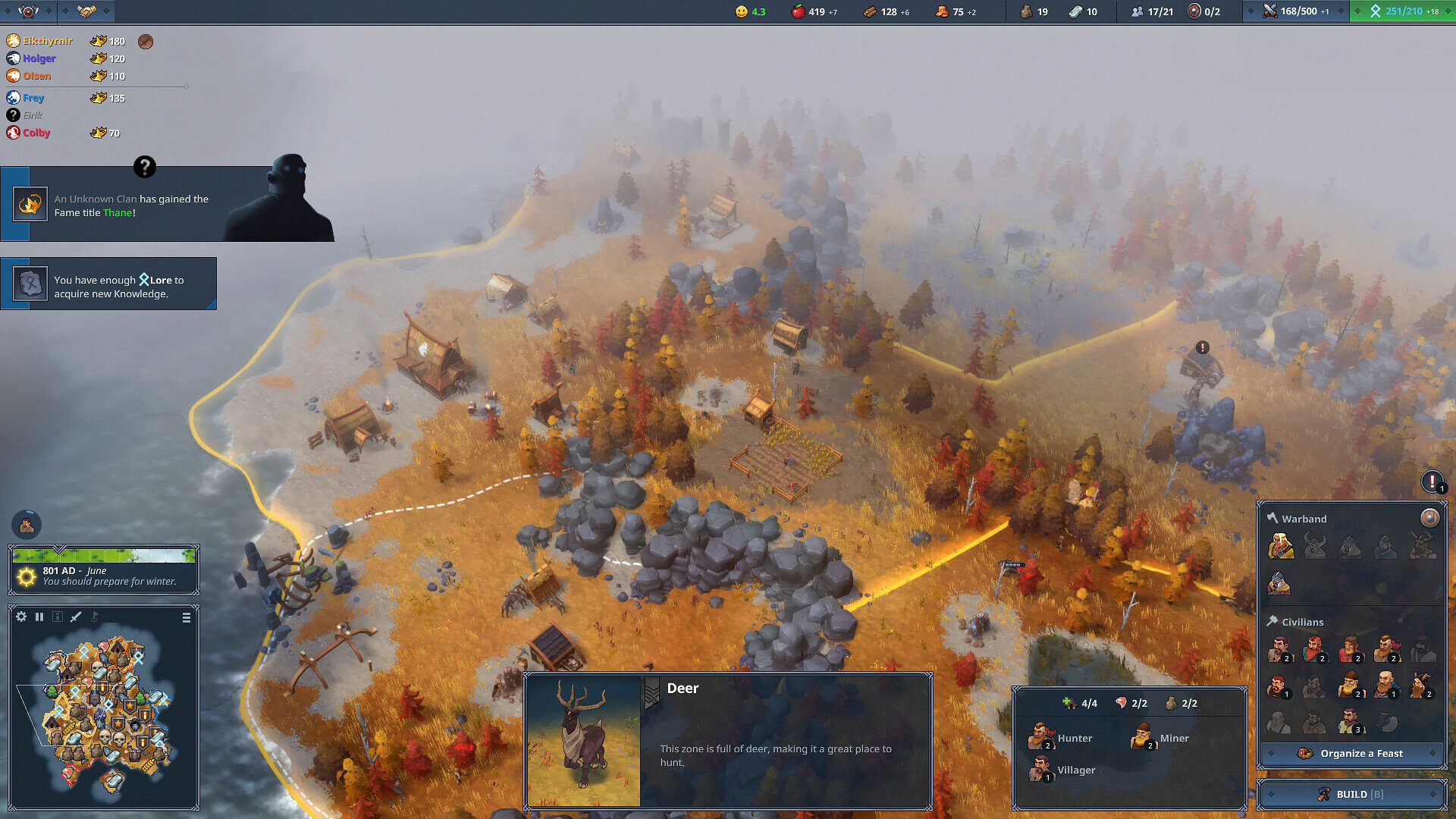 Một phân cảnh lối chơi thực tế trong Northgard: Definitive Edition.