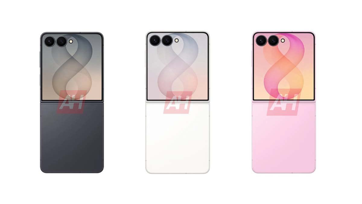 Hình ảnh render bị rò rỉ trước đó về Galaxy Z Flip8