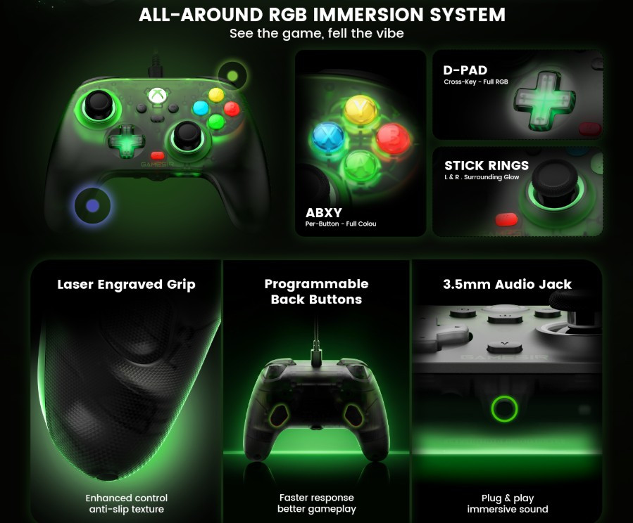 Các tính năng nổi bật trên dòng tay cầm GameSir T7 Pro mới
