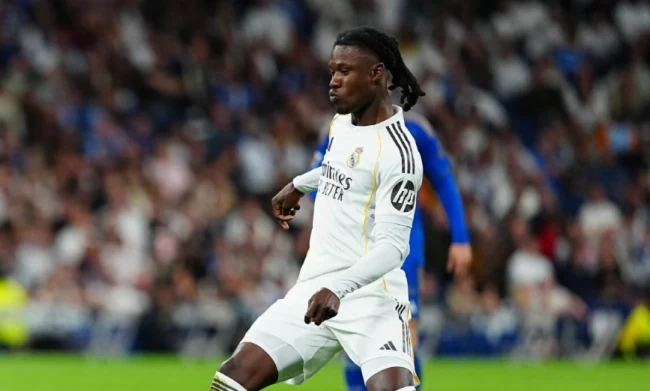 Tiền vệ Eduardo Camavinga trong màu áo Real Madrid