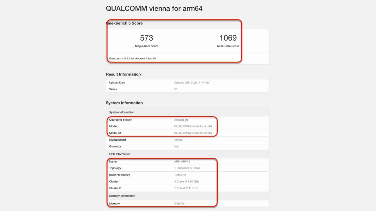 Snapdragon Wear Elite lộ hiệu năng ấn tượng trên Geekbench Snapdragon Wear Elite lộ hiệu năng ấn tượng trên Geekbench