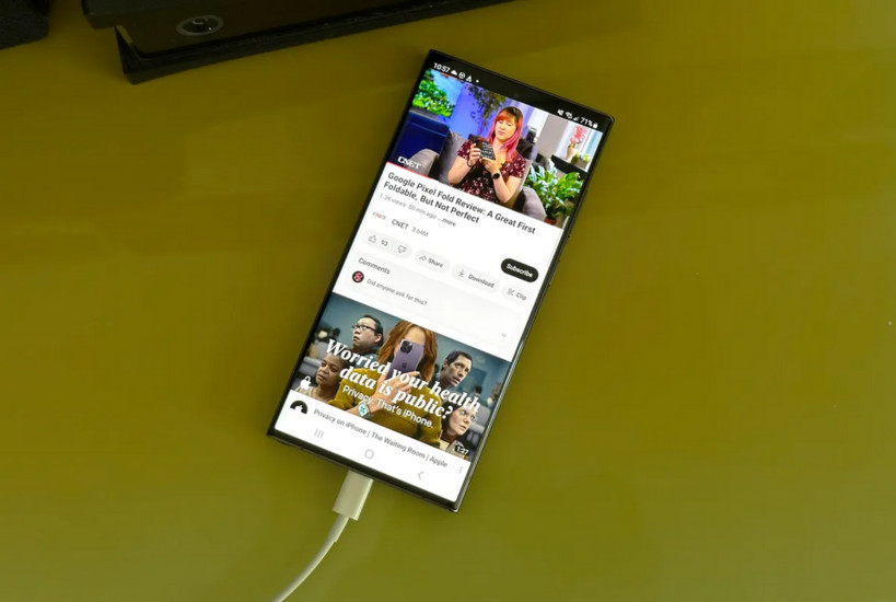 Tính năng bảo vệ pin trên giao diện điện thoại Samsung.