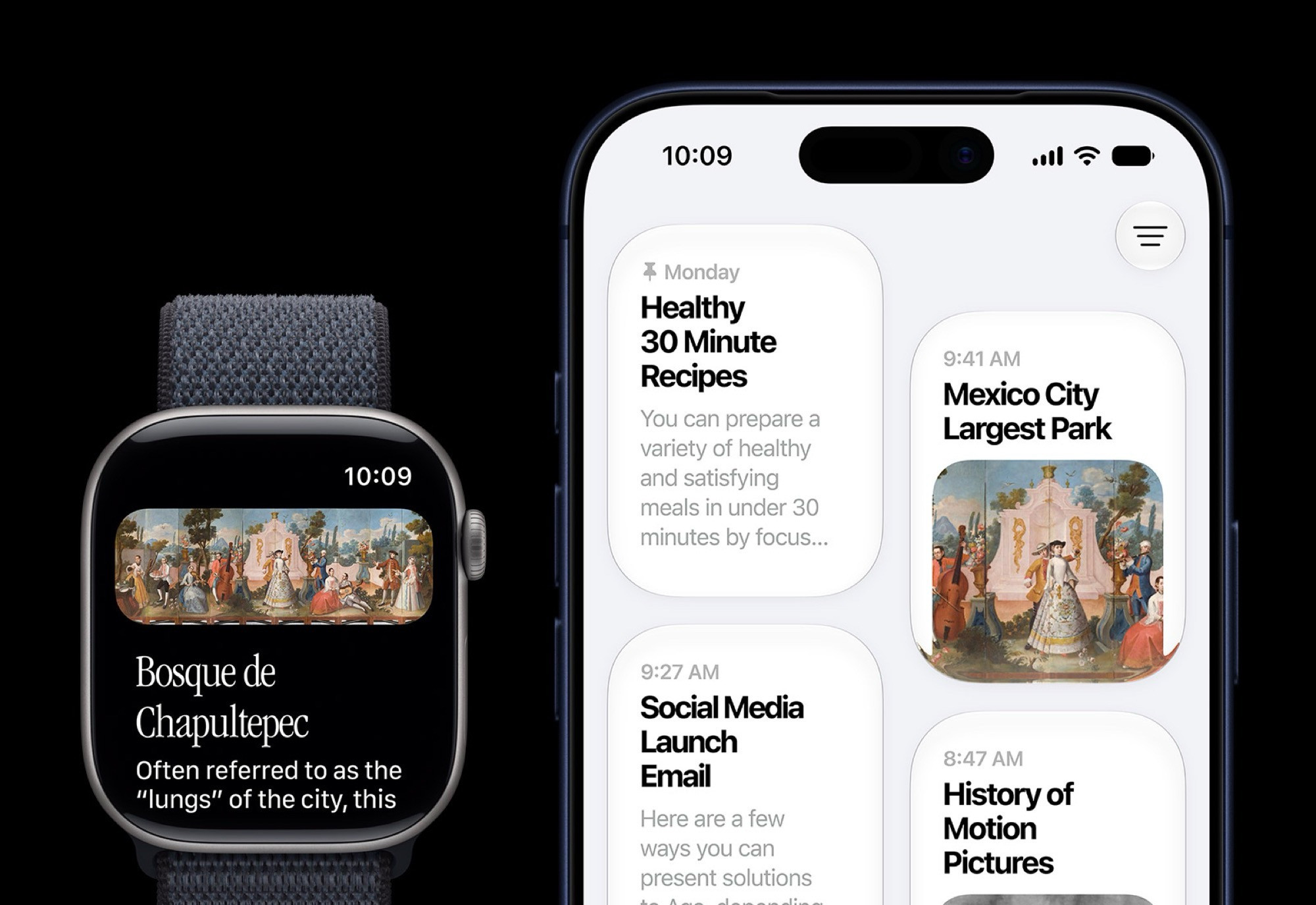 Giao diện Siri AI được tối ưu hóa cho màn hình nhỏ của đồng hồ.