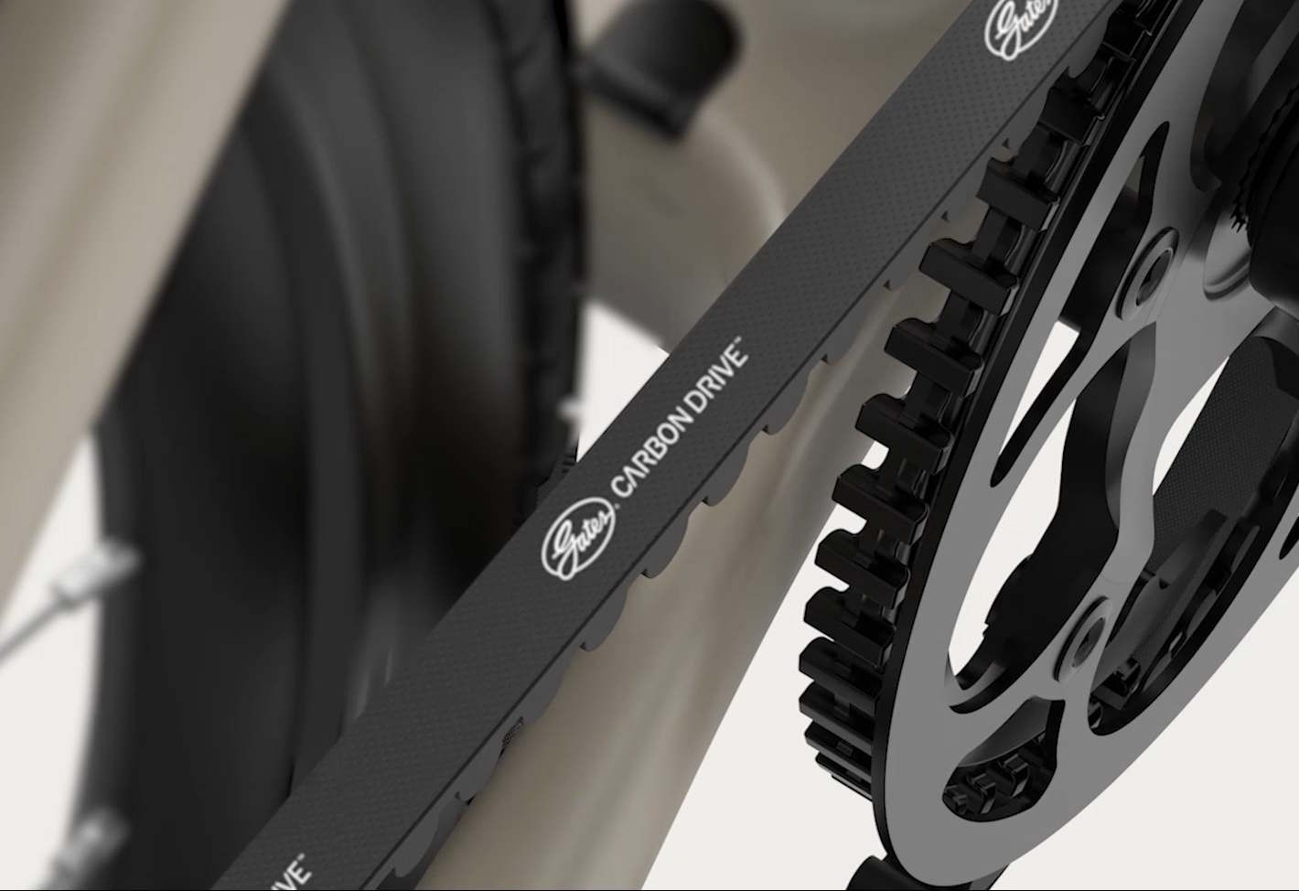 A Gates carbon belt is used