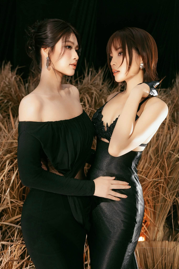 Kỳ Duyên và Thiên Ân ôm eo tình tứ trong lần xuất hiện mới nhất.