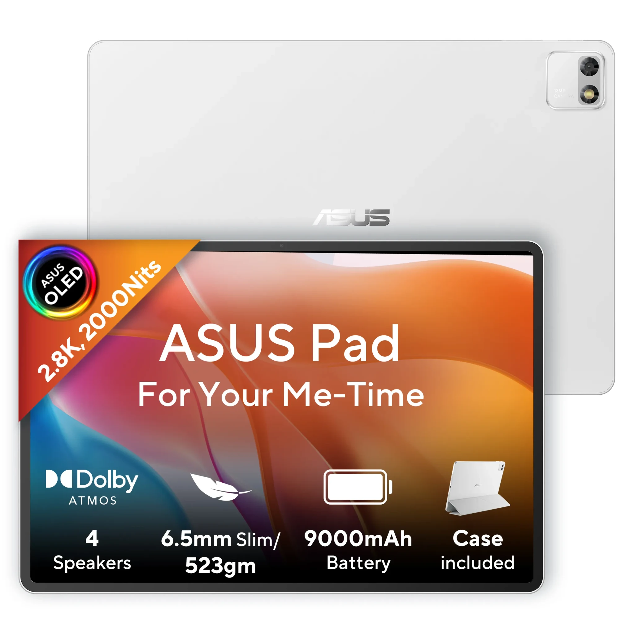 Các thông số kỹ thuật nổi bật của Asus Pad bao gồm màn hình OLED và pin dung lượng lớn.