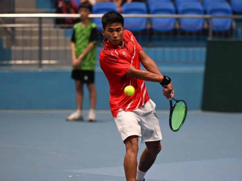 Vũ Hà Minh Đức thi đấu đầy nỗ lực tại Davis Cup 2026