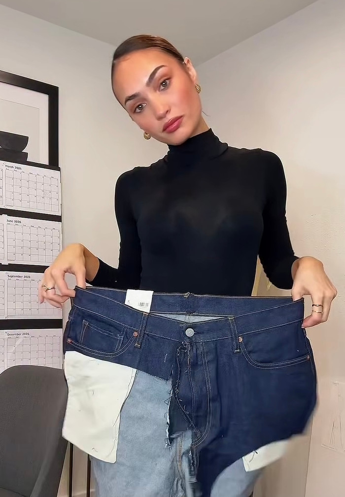 Thiết kế denim tái chế của R'Bonney Gabriel bị đánh giá là thiếu tính đột phá.