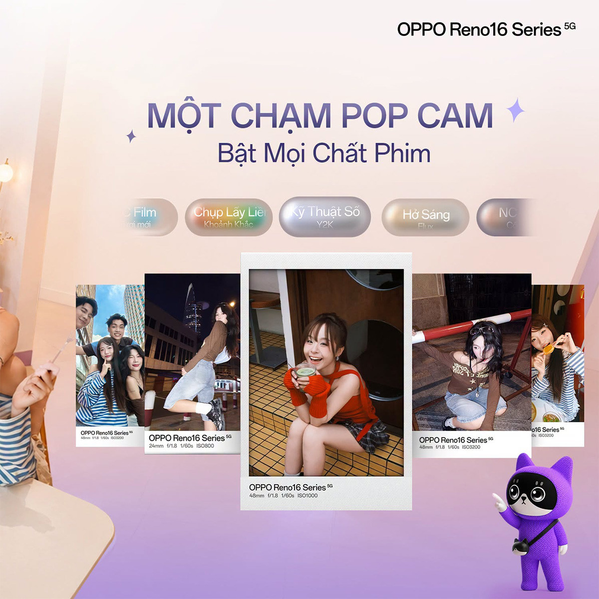 Tính năng một chạm POP Cam của Reno16 Series