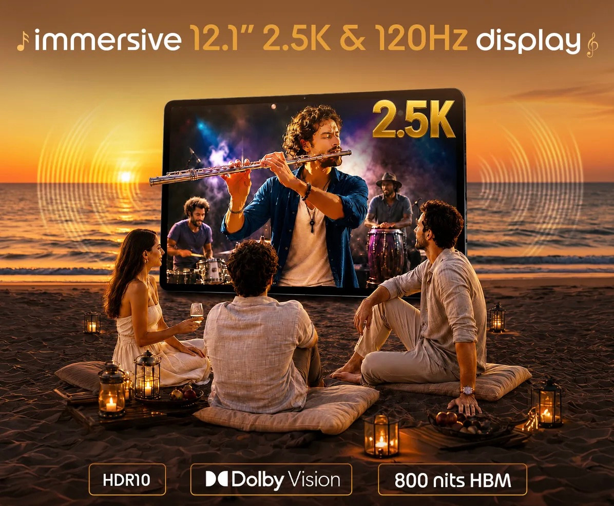 Thông số màn hình của Moto Pad 70 Groove