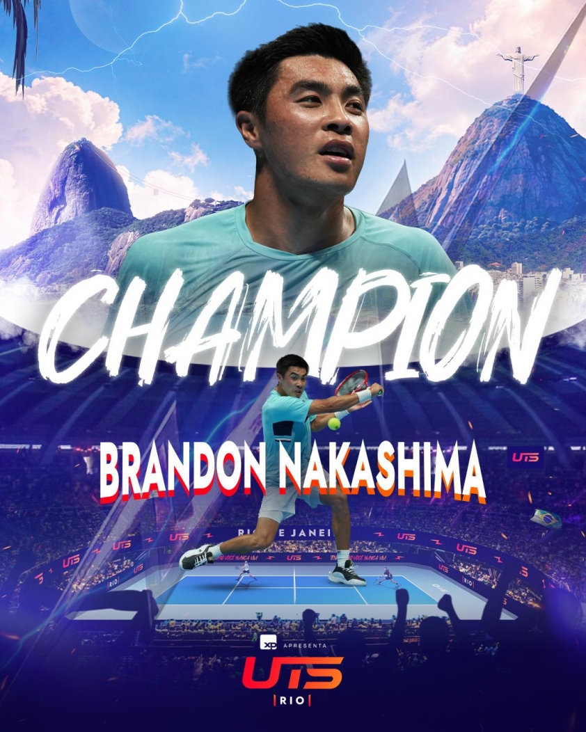 Brandon Nakashima ăn mừng chức vô địch UTS Rio 2026 với khoản thưởng kỷ lục