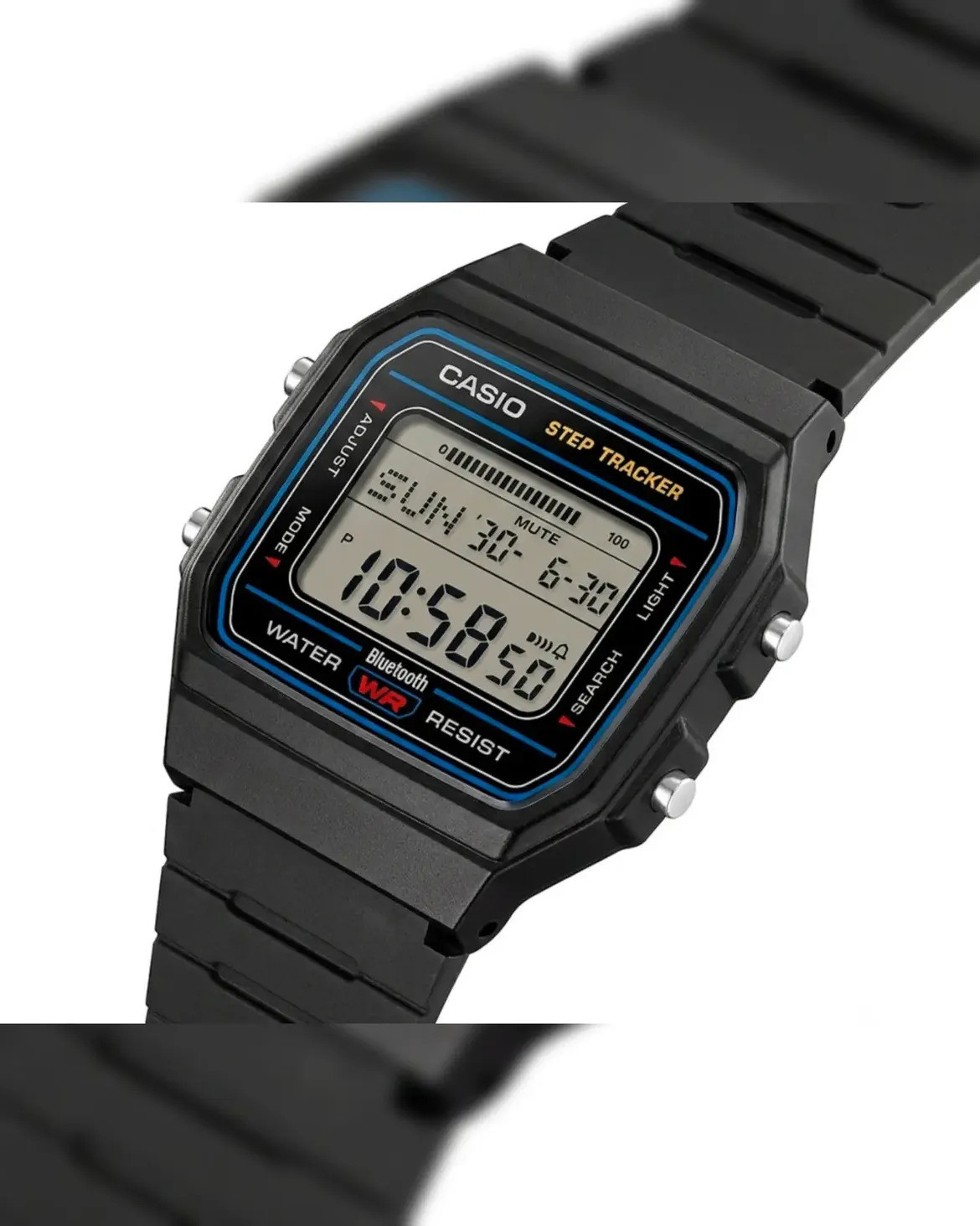 Mặt số đồng hồ Casio F-B100W hiển tính năng đếm bước chân