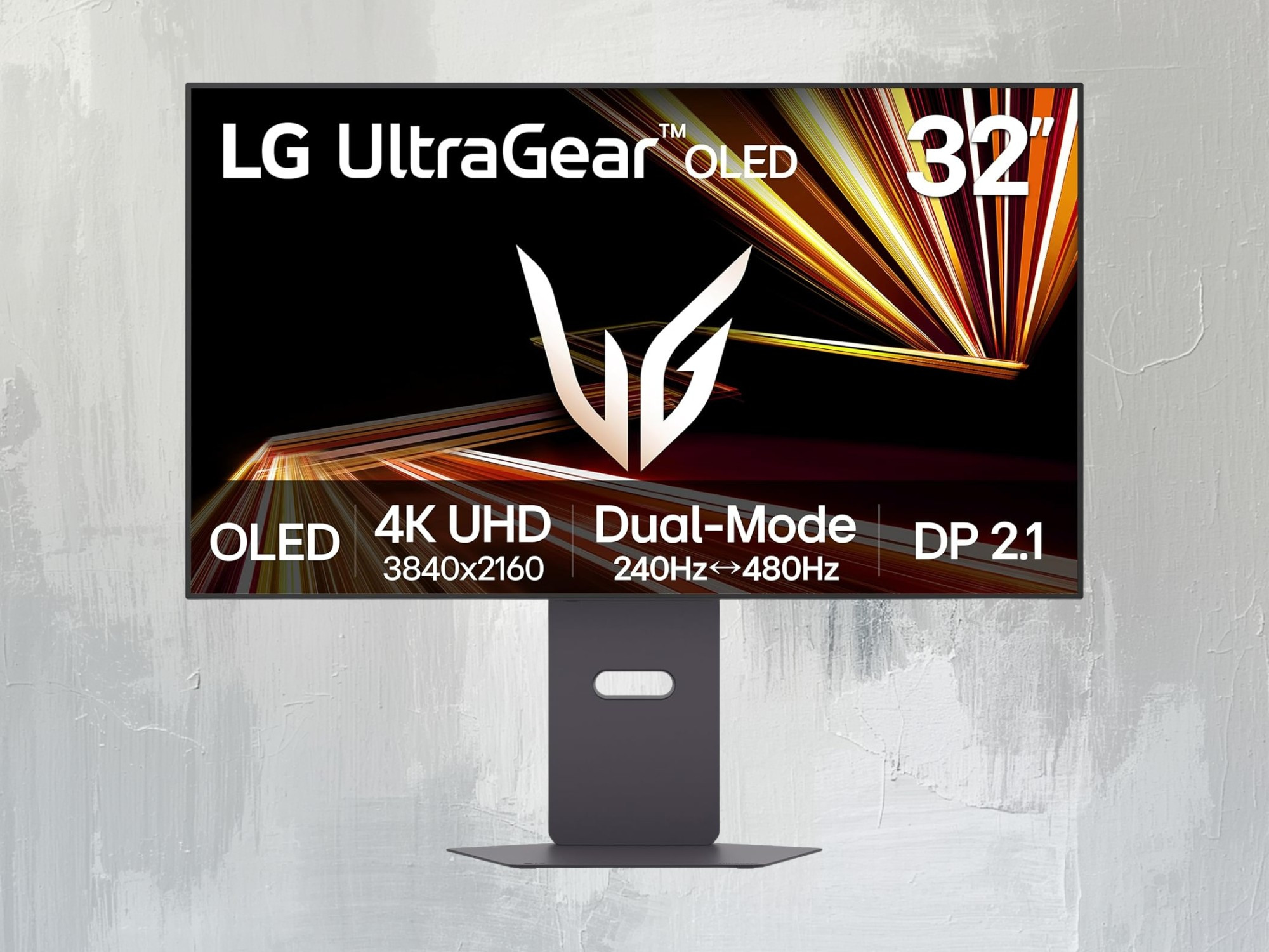 Mặt trước màn hình chơi game LG OLED 32 inch chế độ kép