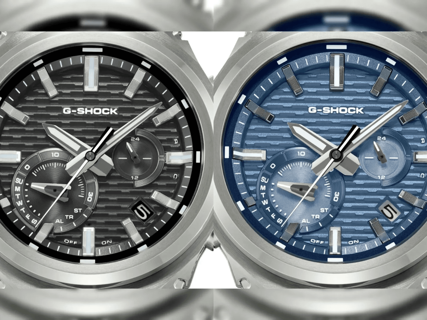 Mẫu đồng hồ Casio GST-B1000-1A màu đen và GST-B1000-2A màu xanh