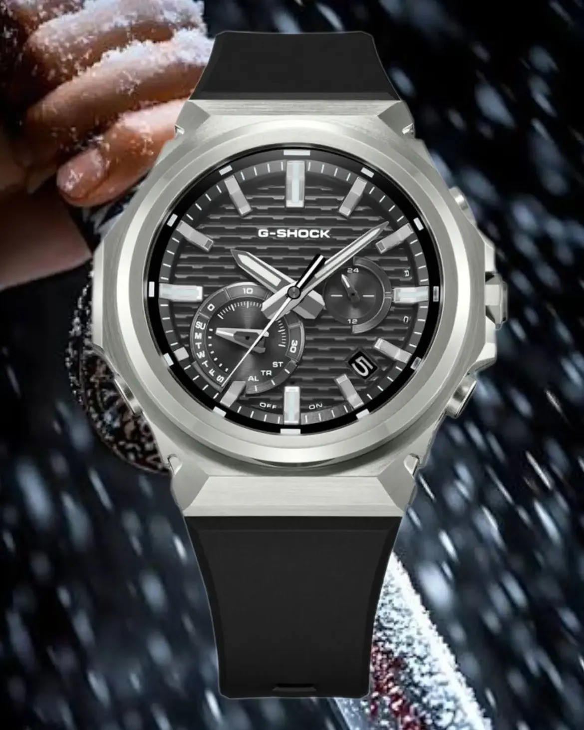 Cận cảnh mặt số Casio G-Steel GST-B1000