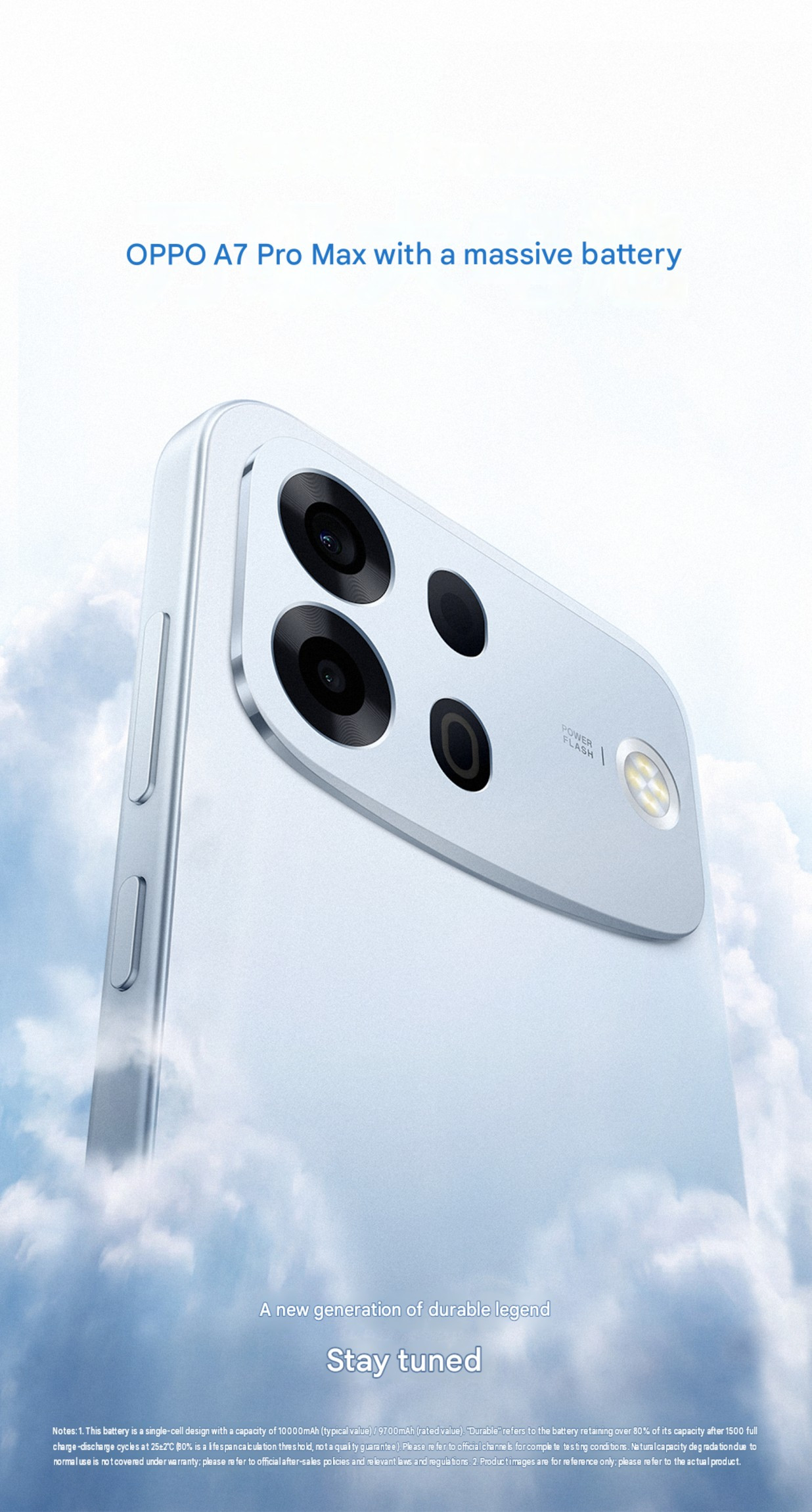 The Oppo A7 Pro Max is launching soon with a 10,000mAh battery