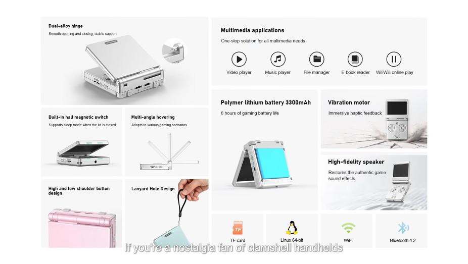 Các tính năng của máy chơi game gập Anbernic RG SP