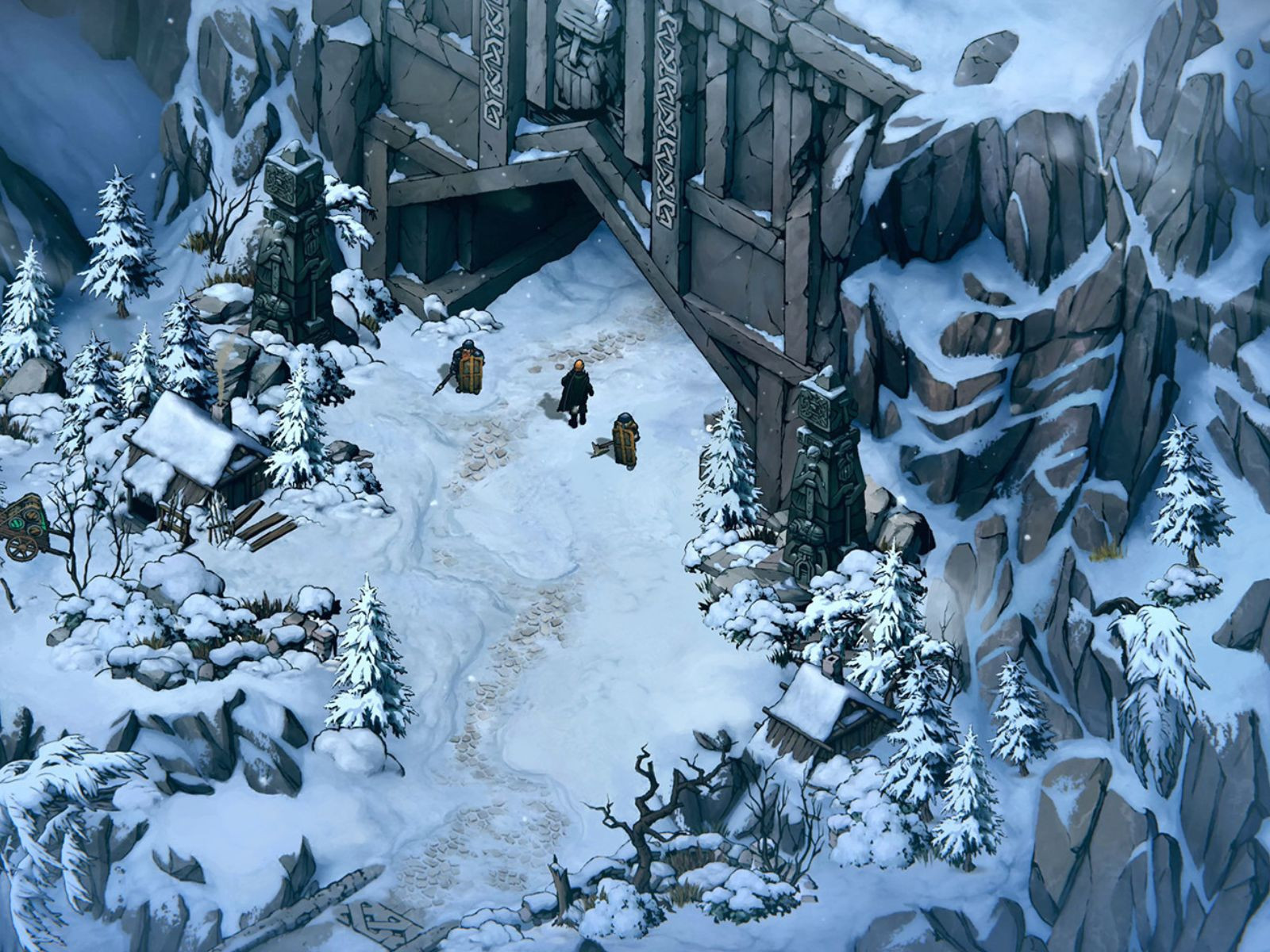 Bối cảnh vùng núi phủ tuyết trong Thronebreaker: The Witcher Tales