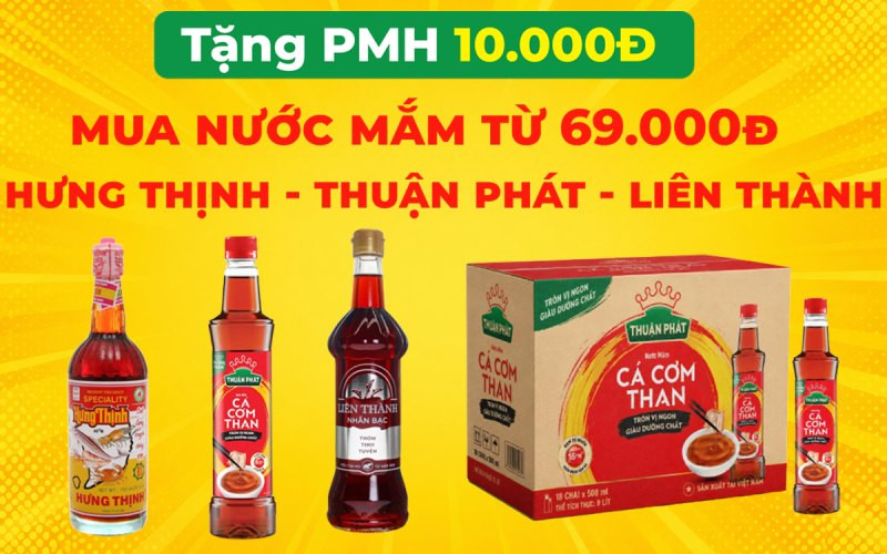 Tặng Phiếu mua hàng 10k mua nước mắm từ 69k độc quyền Online