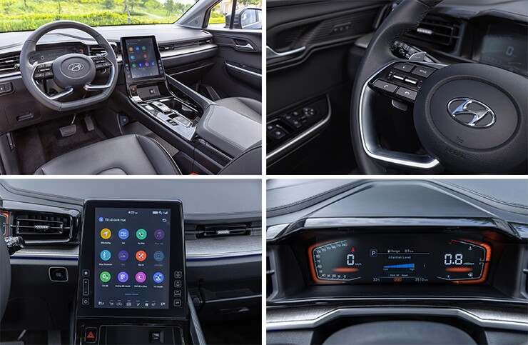 Màn hình giải trí trung tâm 10,4 inch trên Hyundai Custin