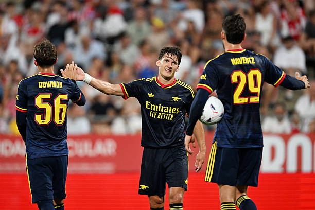 Dàn sao tấn công của Arsenal gây ấn tượng. Ảnh: Getty Images