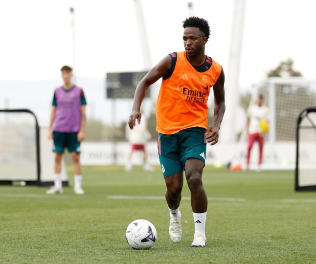 Vinicius hiện đang tập trung cùng Real Madrid.