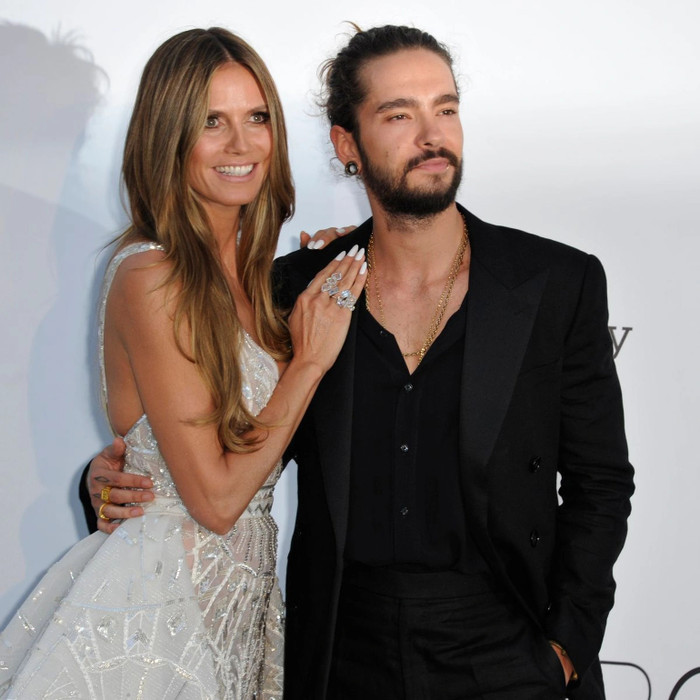 Heidi Klum cười tươi rói mỗi khi xuất hiện bên Tom Kaulitz.