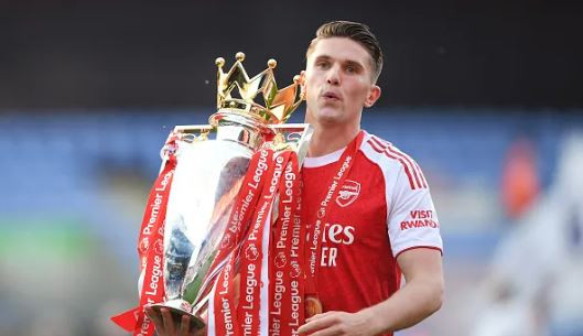 Viktor Gyokeres thi đấu trong màu áo Arsenal