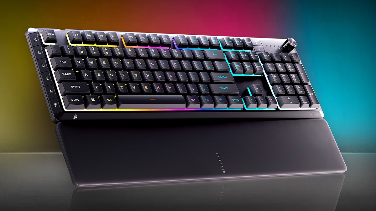 Núm xoay đa năng và đèn LED RGB trên dòng bàn phím Corsair SKIFF