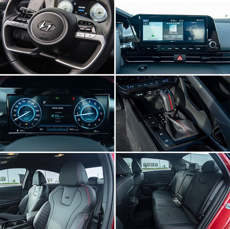 Màn hình hiển thị kép trên táp-lô Hyundai Elantra 2026