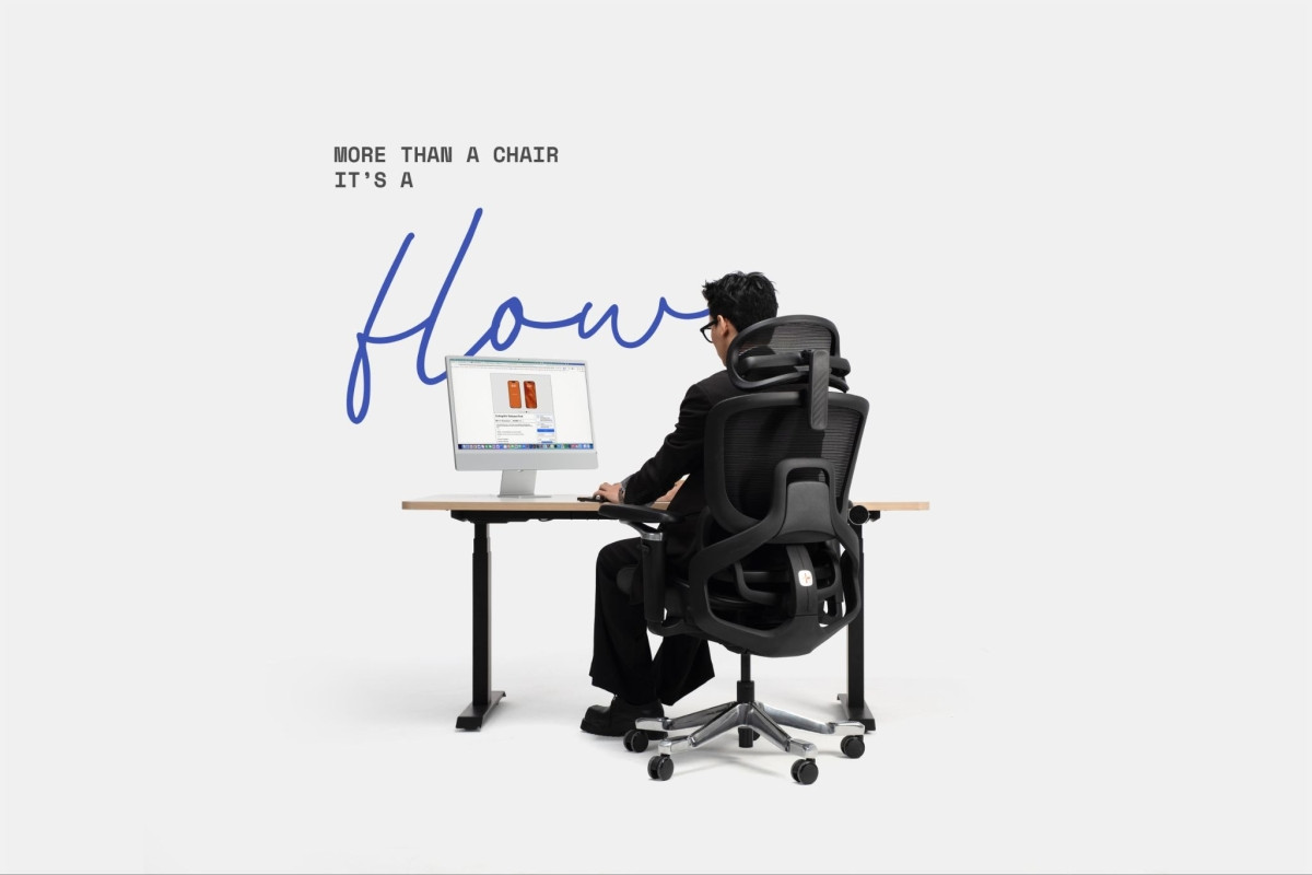 Chất liệu lưới EverFlow và chân đế nhôm chắc chắn của ghế HyperWork Flow