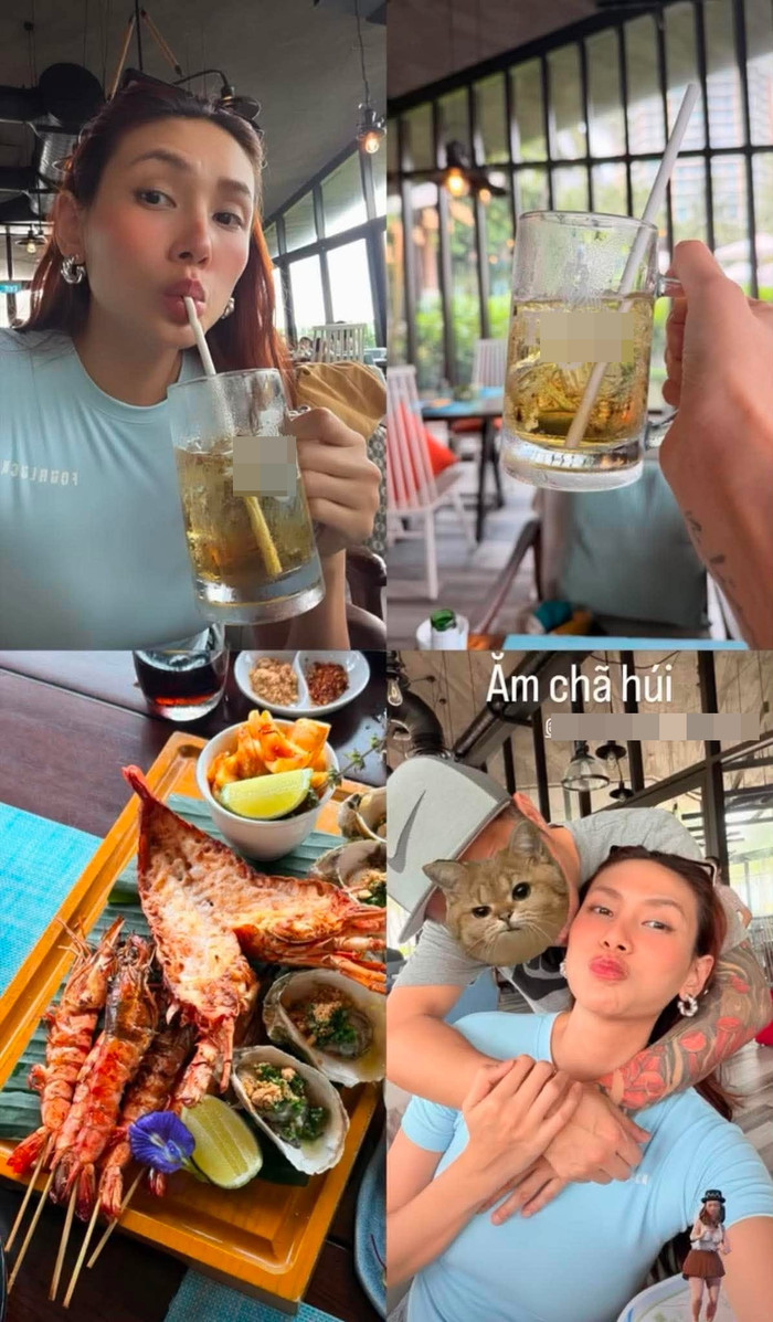 Võ Hoàng Yến hạnh phúc đoàn tụ bên chồng.