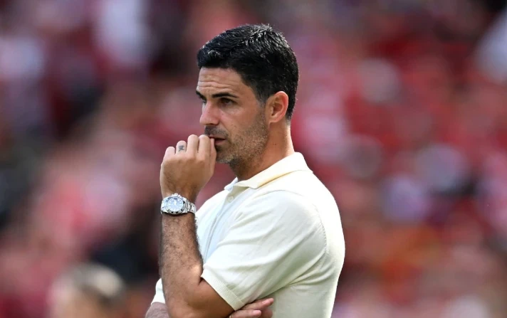 Arteta đối mặt áp lực bảo vệ ngôi vương Ngoại hạng Anh. Ảnh: Getty.