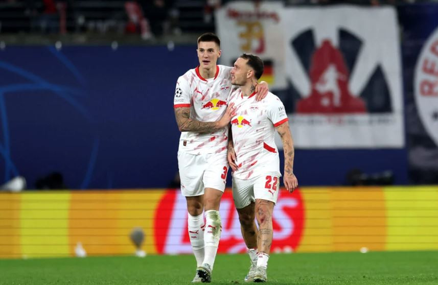 Sesko và David Raum ngày còn ở RB Leipzig
