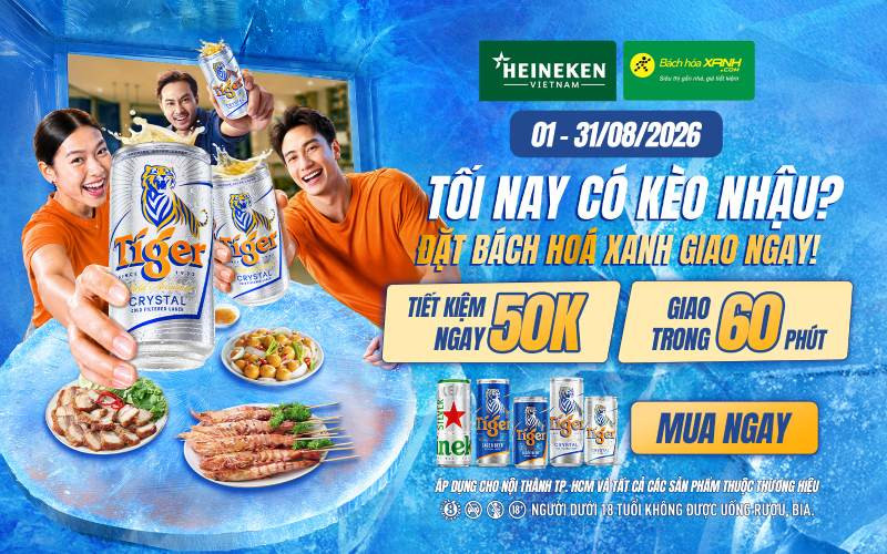 Tiệc tại gia - Tối nay có kèo nhậu? Đặt Bách hóa XANH giao ngay!
