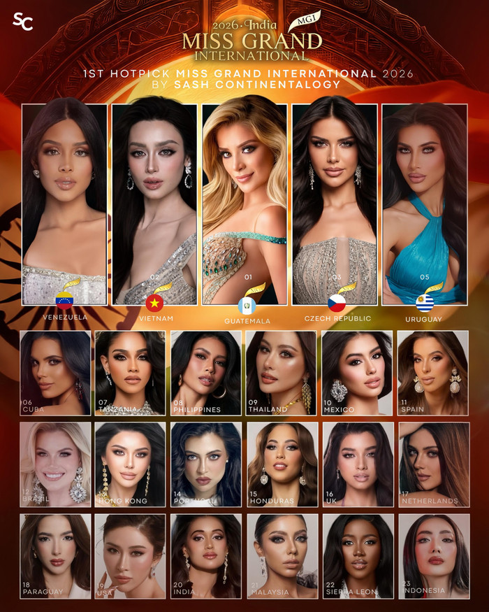 Đại diện Việt Nam được dự đoán đoạt Á hậu 1 Miss Grand International 2026.